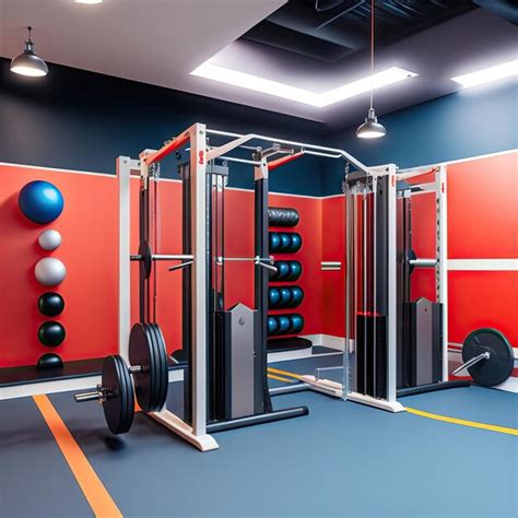 Premium Ai Image Modern Gym Interior With Sport And Fitness Equipment