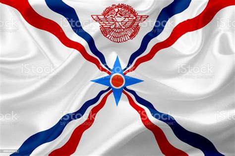 Cultural Flag Of Assyria With Waving Fabric Texture Stock Illustration Download Image Now Istock