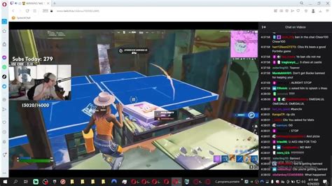 Clix Banned Raw Stream Footage With Twitch Chat Youtube