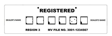 Printable Temporary License Plate