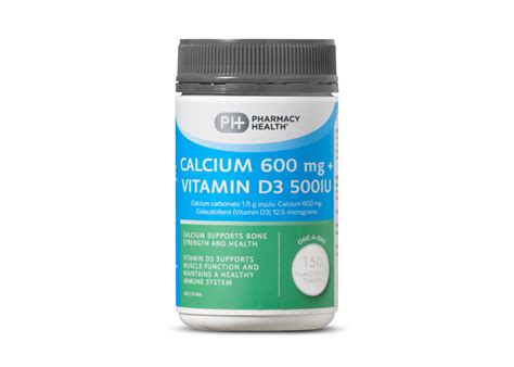 Calcium 600 Vitamin D3 500iu Tablets Pharmacy Health