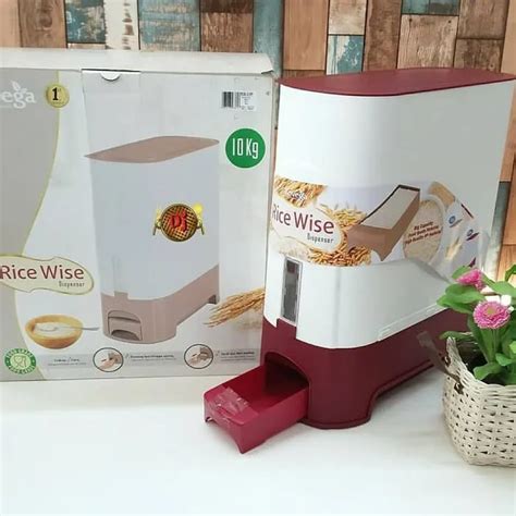 Rice Box Rovega 10 Liter Box Penyimpanan Beras Lazada Indonesia