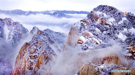 Snow Scenery Of Mount Huashan In Nw China China Org Cn