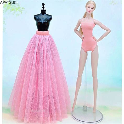 2pcs Set Pink Polka Bikini For Barbie Doll Clothes Swimwear One Piece