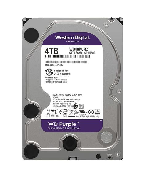 Western Digital 4TB WD Purple Surveillance Internal Hard Drive HDD