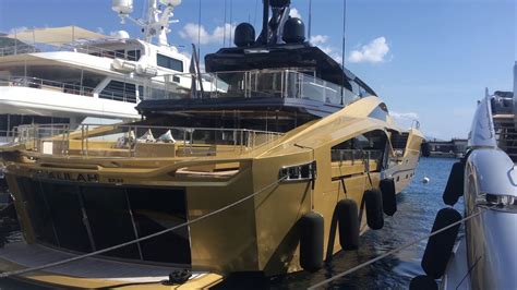 40 000 000 Gold Yacht In Monaco Youtube