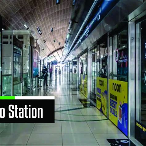 Airport Terminal 1 Metro Station Located On Red Line Dubai Metro