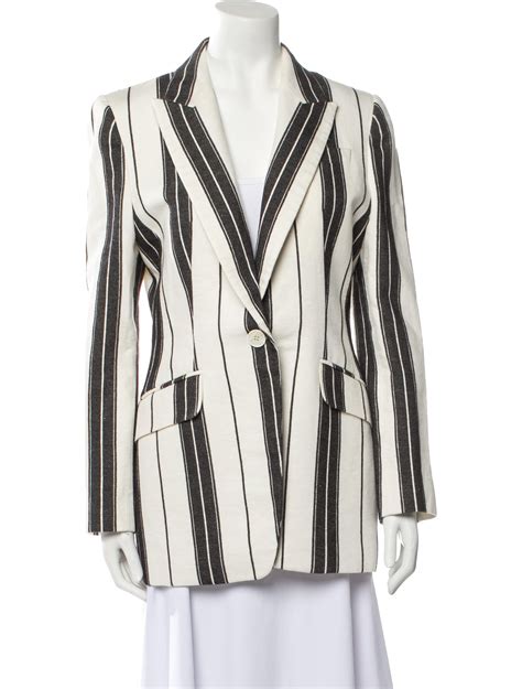 Alexander Mcqueen 2020 Striped Blazer White Jackets Clothing Ale185230 The Realreal