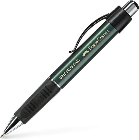 Faber Castell Grip Plus Ball Pen Metallic Green Ink Blue