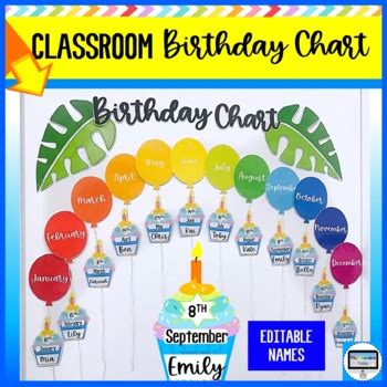 Blue Harmony Birthday Chart Birthday Chart Classroom Birthday Charts Images