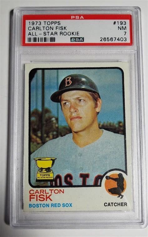 1973 Topps Carlton Fisk Boston Red Sox 193 Baseball Card For Sale