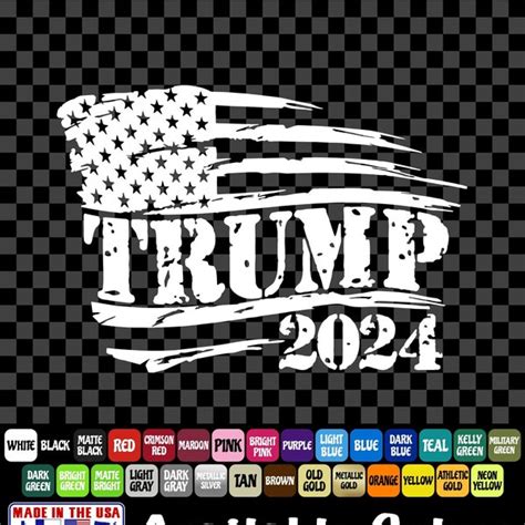 Trump 2024 Flag Decal Etsy