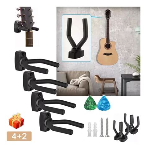 Soporte Colgador De Pared Para Guitarra Anticaída 4 Uds Cuotas sin