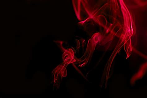 Red Smoke On Black Background Darkness Concept Premium Photo