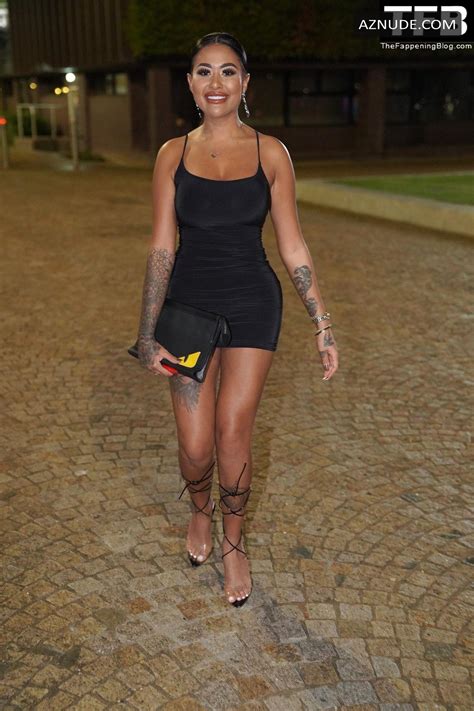 Nikita Jasmine Sexy Seen Showing Off Her Hot Curves In A Short Dress In Newcastle AZNude