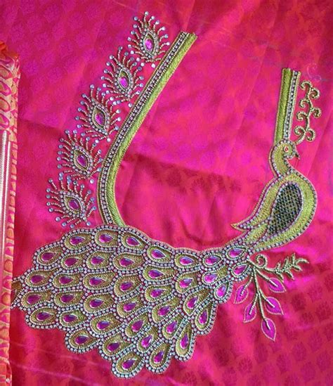 Peacock Aari Work Blouse Designs Images Cutwork Blouse Designs