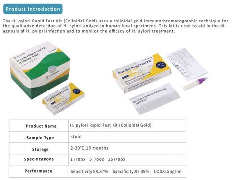 H Pylori Antigen Rapid Feces Test Kit Cassette In Pathological