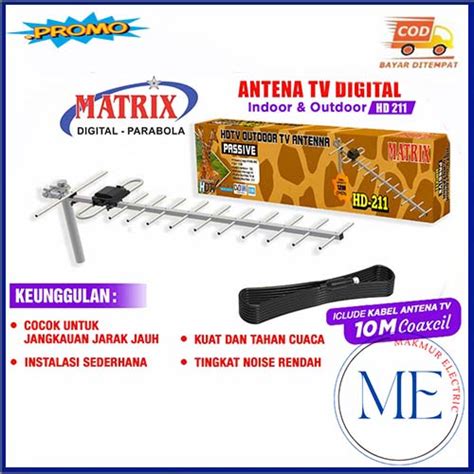 Antena Tv Luar Outdoor Digital Matrix Hd Lazada Indonesia