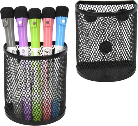 Buy 2 Pack Magnetic Pencil Holder Magnetic Marker Holder Mesh Storage