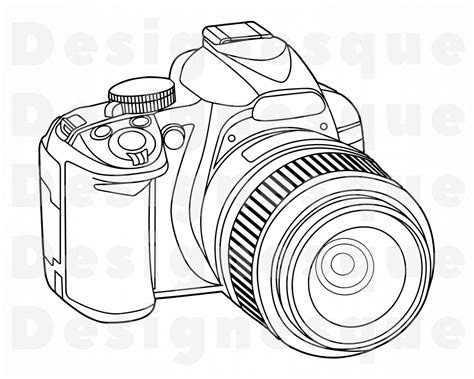 Camera Outline 8 SVG Camera Svg Photography Photo Camera | Etsy