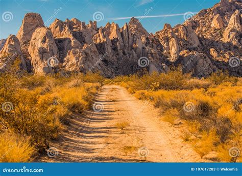 Mojave Desert Rock Formation Stock Image Image Of Geological Sand