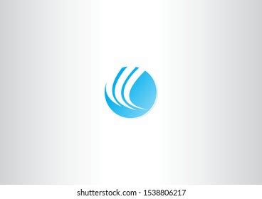 Blue Round Logo Design Concept Stock Vector (Royalty Free) 1538806217 ...