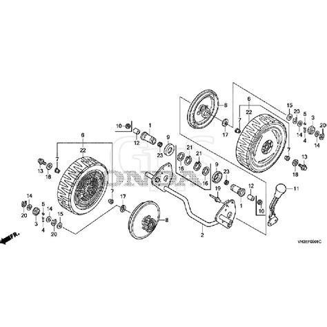 Honda HRG466C1 SKEP Rear Wheels Diagram GHS