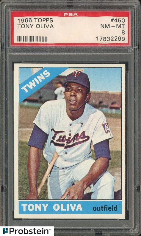 1966 Topps 450 Tony Oliva Minnesota Twins HOF PSA 8 NM MT EBay