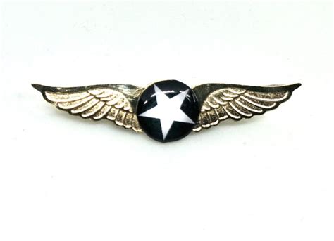 Black star premium uniform Wings Gold Electro-Plated Badge for Pilots