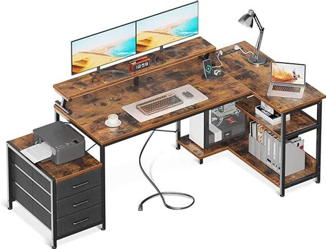 Amazon Aodk Inches L Shaped Computer Desk With Usb Charging