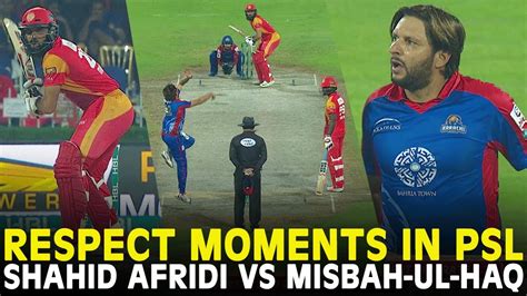 Shahid Afridi Vs Misbah Ul Haq Respect Moments In Hbl Psl 😍 Hbl Psl