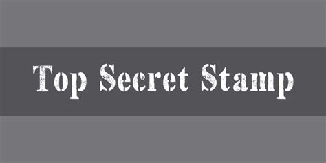 Top Secret Stamp Font Zillion