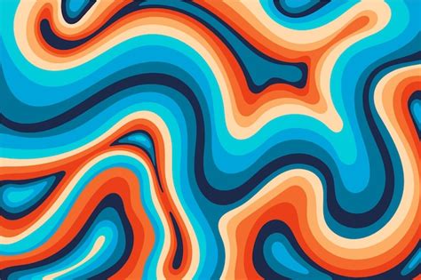 Premium Vector Psychedelic Groovy Background