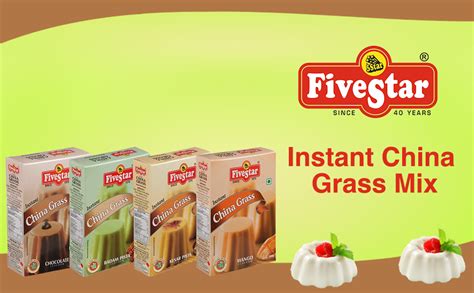 Fivestar Instant China Grass Mix Chocolate With Badam Pista Kesar Pista And Mango Pack Of 4