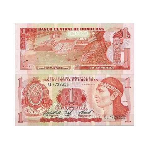 Honduras Pk N Billet De Banque De Lempira