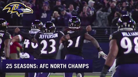 25 Seasons Ravens Win The Afc North On Final Play Youtube