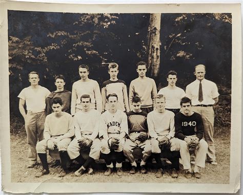 Lot - Vintage Photograph Baseball Team Academy, 1940
