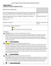 John Hopkins Research Appraisal Tool Assignment 6 Qualitative Docx