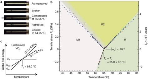 Phase Diagram Of Vo2 A The Transition Temperature Tc At Zero Stress Download Scientific