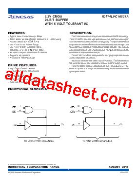 IDT74LVC16827A Datasheet PDF Renesas Technology Corp