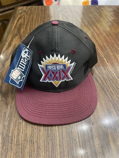 Vintage 1995 Super Bowl XXIX Black Competitor NFL Team Snapback Hat New