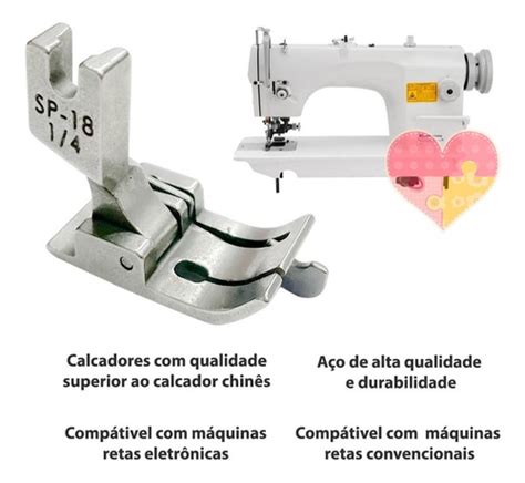 P Calcador Maquina Reta Industrial Pesponto C Guia Sp Mercadolivre