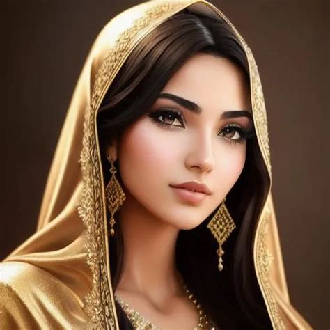 Beautiful Algerian Girl Oil Painting Uhd 8k Very