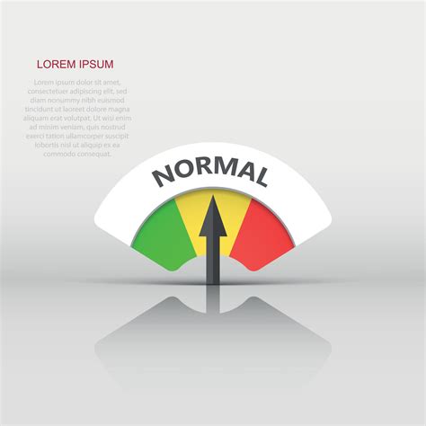 Normal Level Risk Gauge Vector Icon Normal Fuel Illustration On White