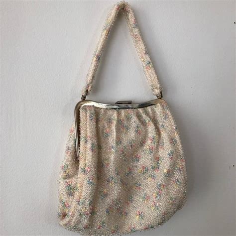 Bags Vintage Lumured Corded Bead Bag Poshmark