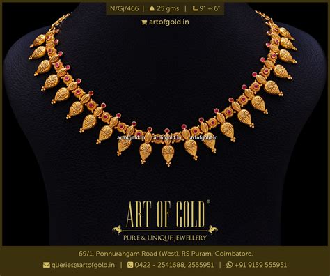 Light Weight Gold Necklace Designs With Weight