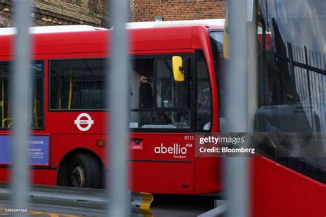 Buses Parked In The Walworth Depot Bus Garage During A Strike By Bus