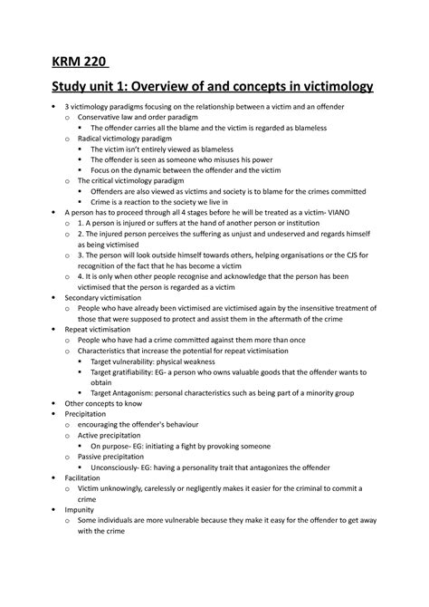 Krm Sem Test Krm Study Unit Overview Of And Concepts In