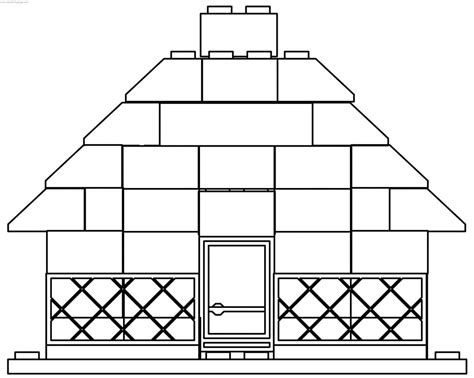 Lego House Coloring Page Wecoloringpage