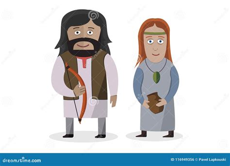 Indo Europeans People In National Dress National Clothes Vector